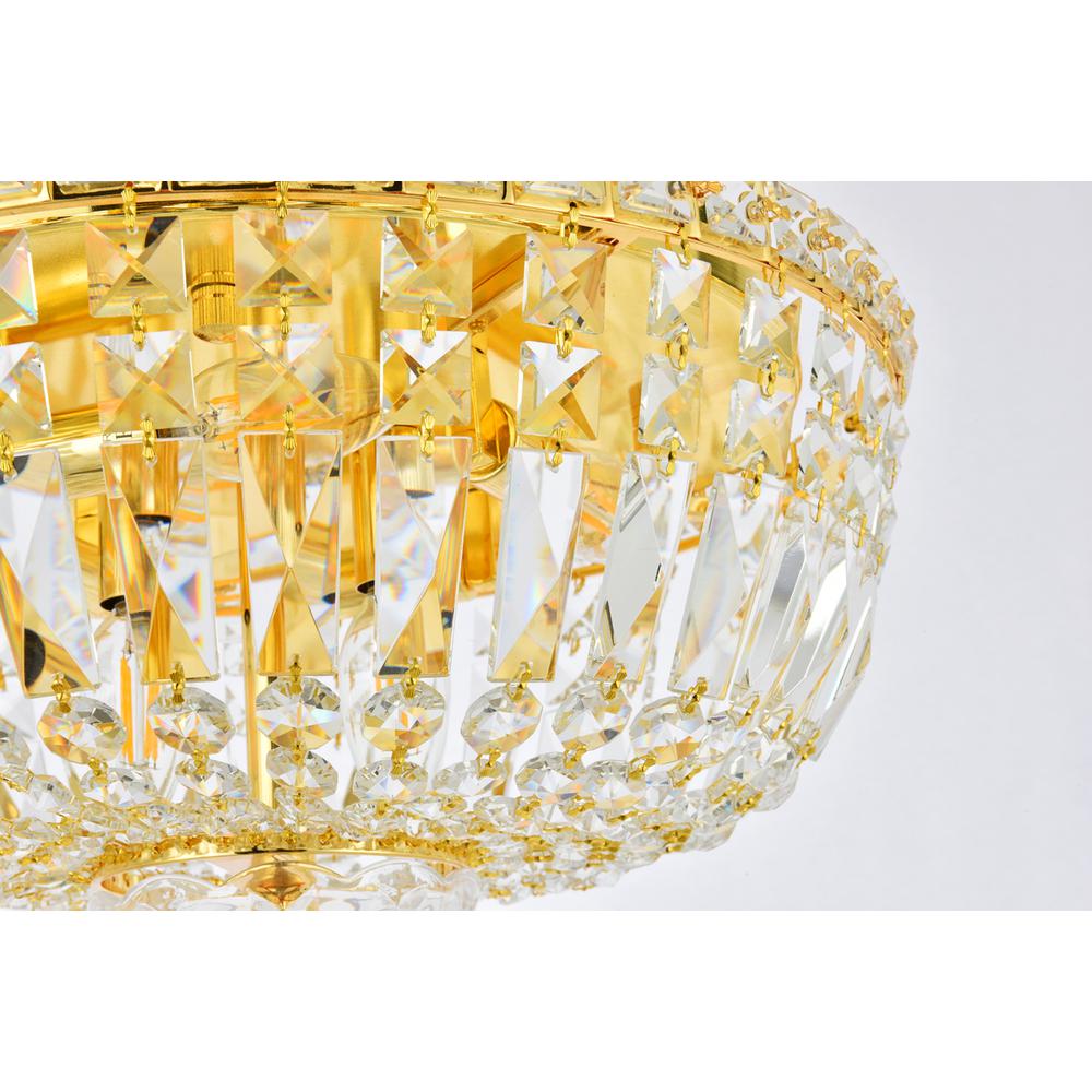 Tranquil 6 Light Gold Flush Mount Clear Royal Cut Crystal. Picture 4