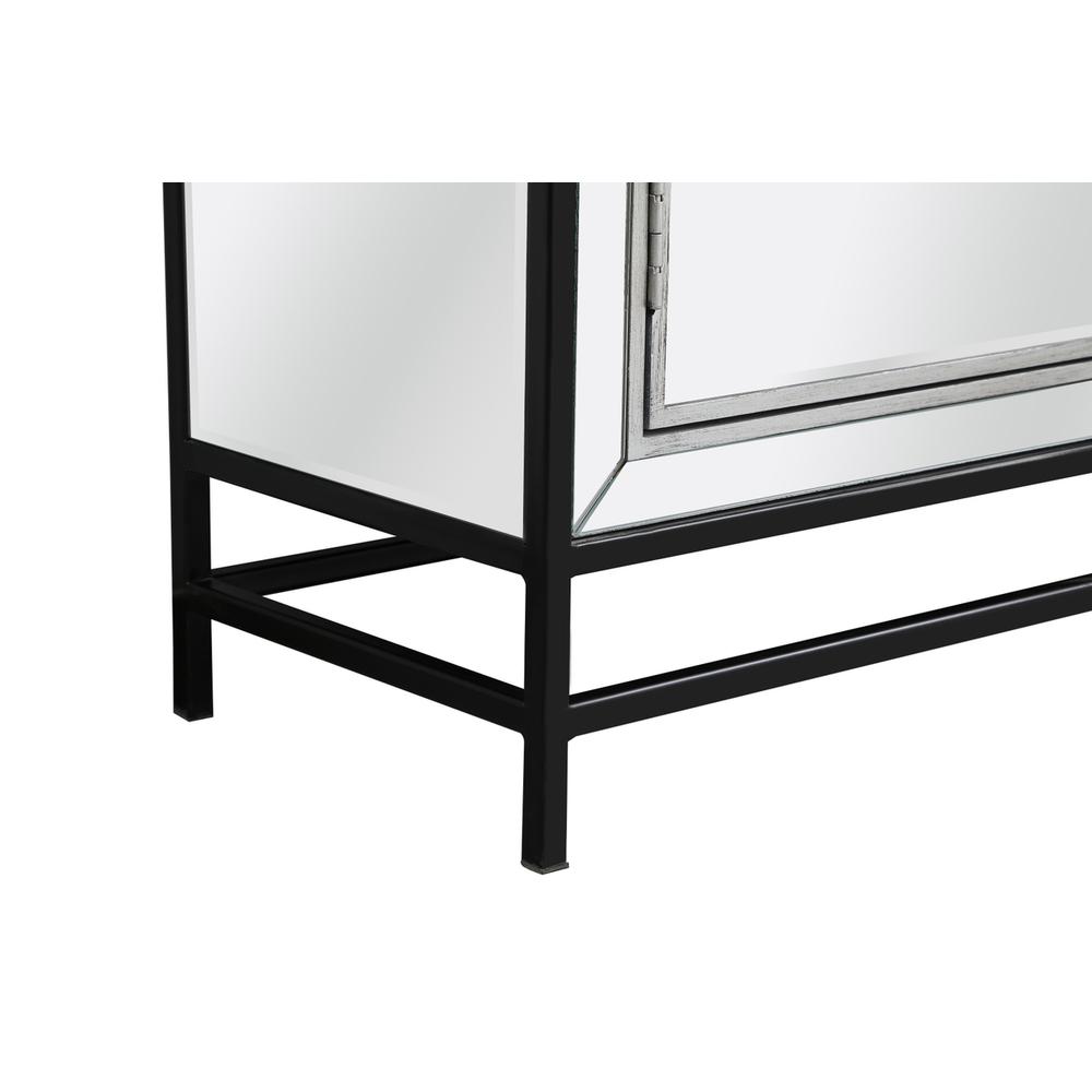 James 38 In. Mirrored Cabinet In Black. Picture 8