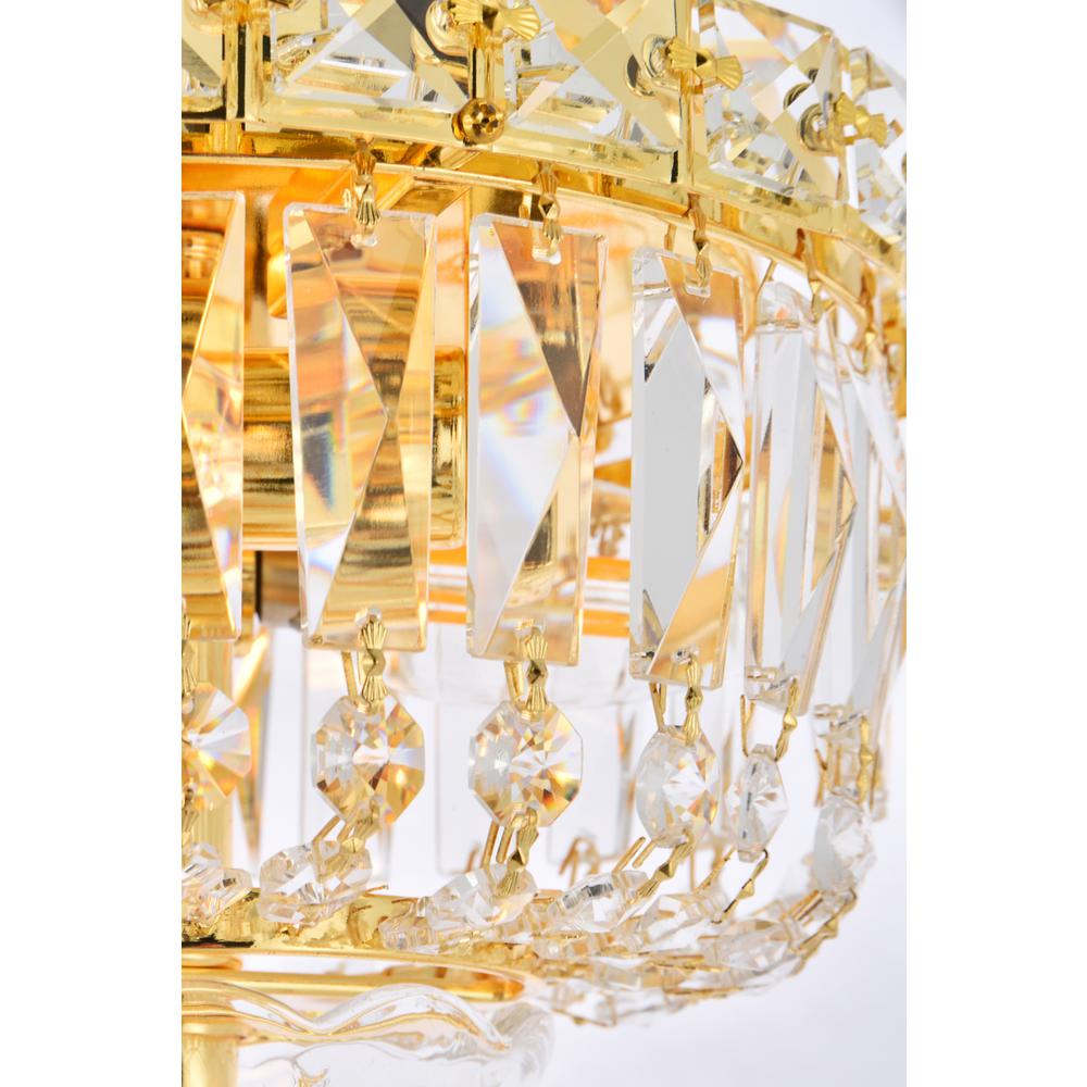 Tranquil 2 Light Gold Flush Mount Clear Royal Cut Crystal. Picture 5