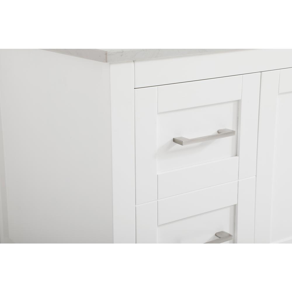 48 Inch Single Bathroom Vanity In White With Backsplash. Picture 5