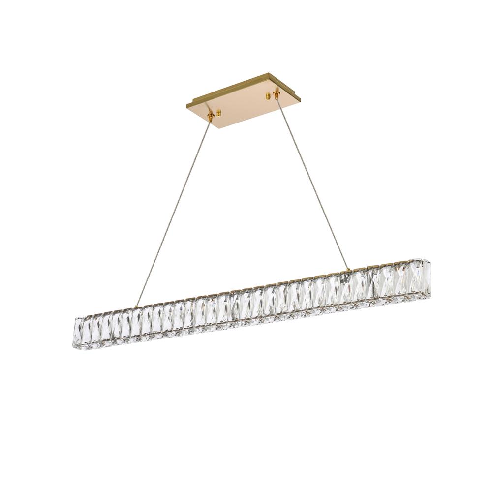 Monroe 38 Inch Led Linear Pendant In Gold. Picture 6