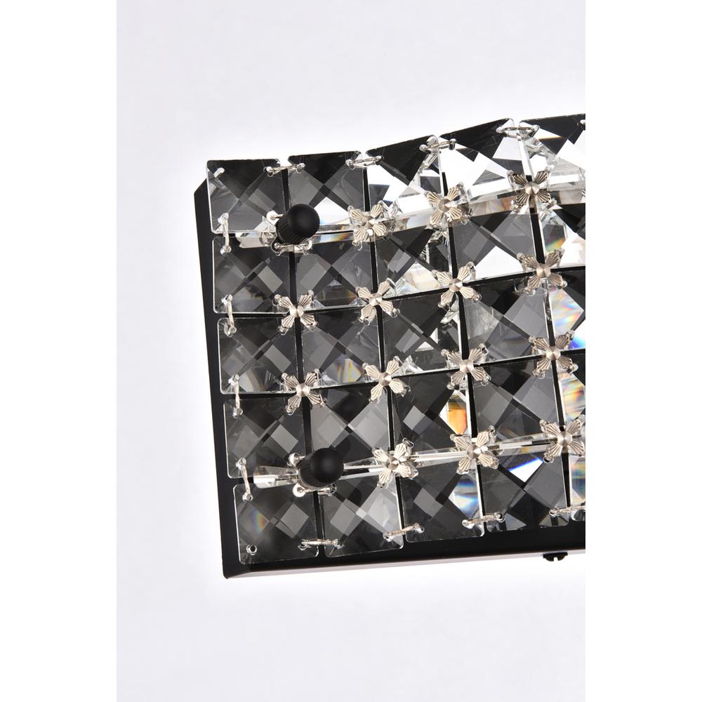 Tate 3 Light Bath Sconce In Black With Clear Crystals. Picture 6