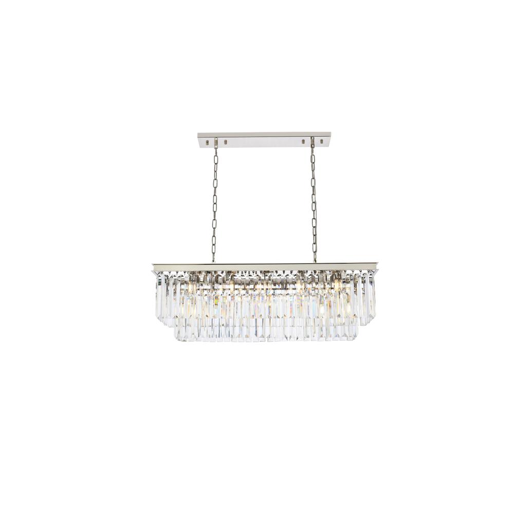 Sydney 12 Light Polished Nickel Chandelier Clear Royal Cut Crystal. Picture 1
