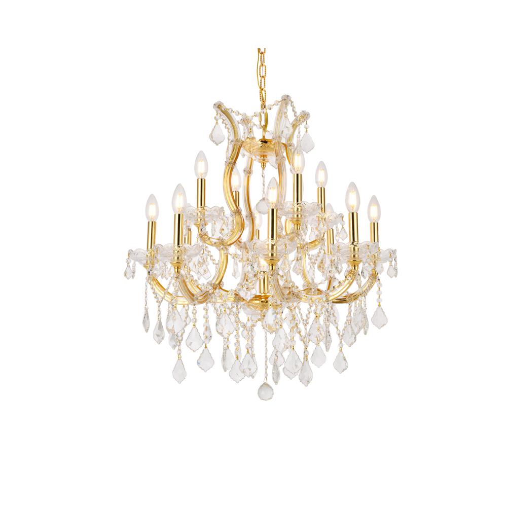 Maria Theresa 13 Light Gold Chandelier Clear Royal Cut Crystal. Picture 2