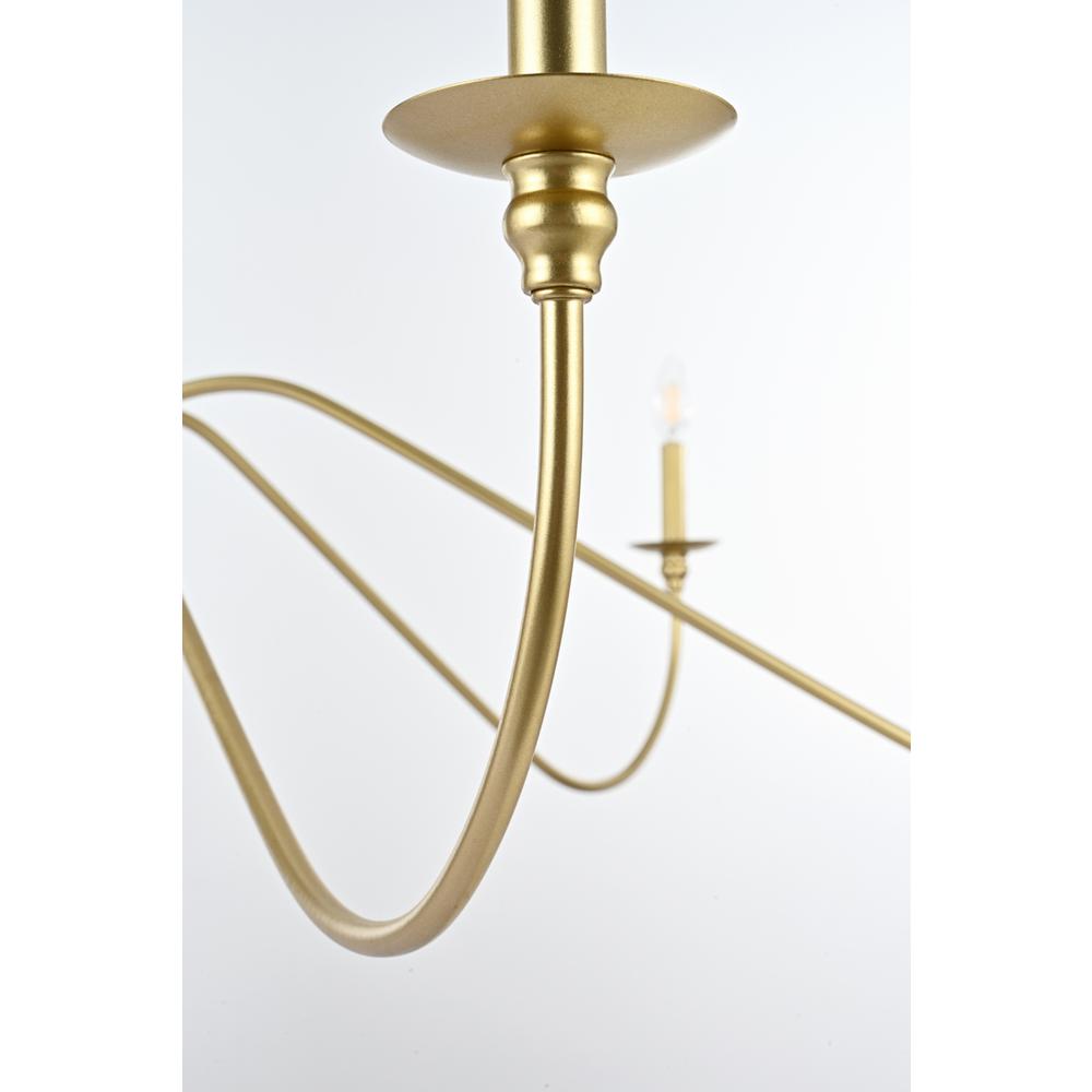 Rohan 60 Inch Chandelier In Brass. Picture 5
