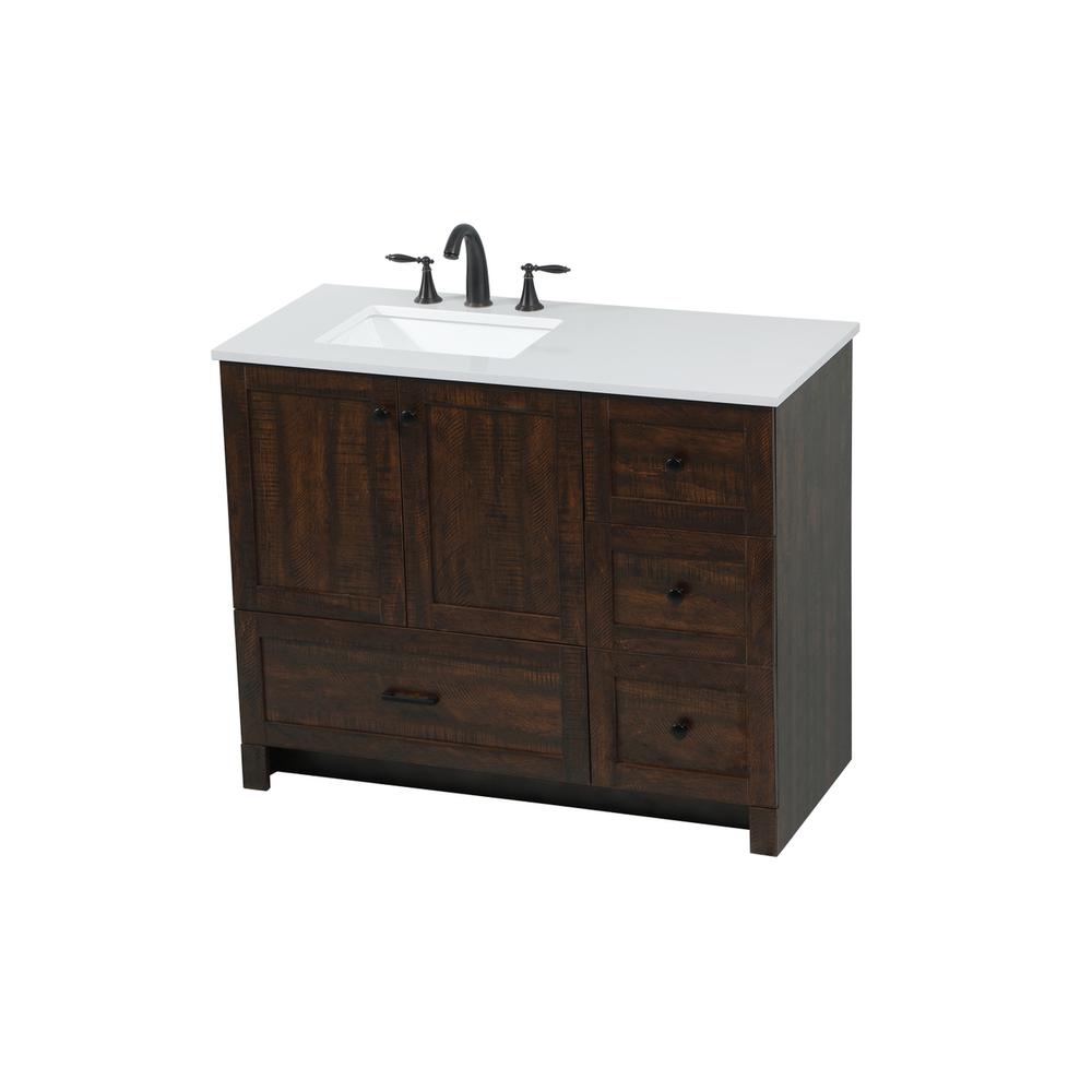 42 Inch Single Bathroom Vanity In Expresso. Picture 8