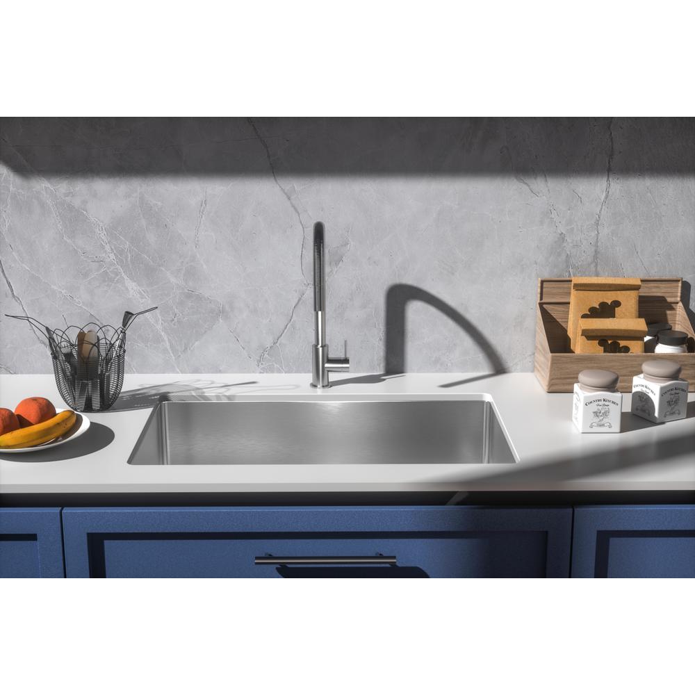 Stainless Steel Undermount Kitchen Sink L32''Xw19'' X H10". Picture 2