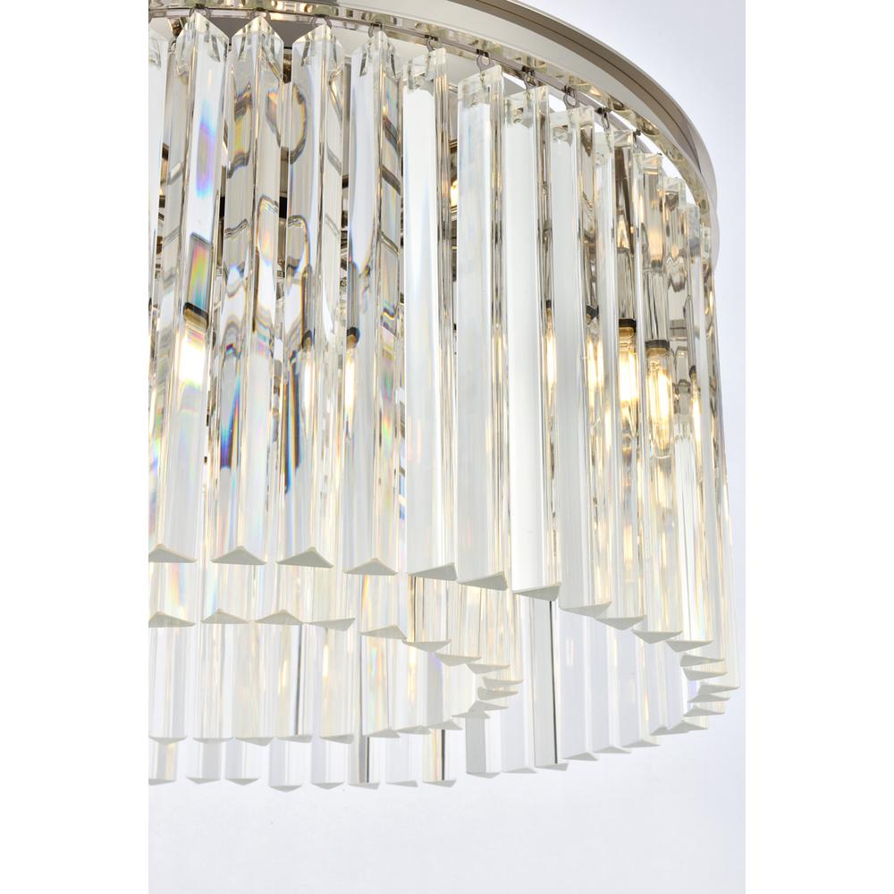 Sydney 8 Light Polished Nickel Chandelier Clear Royal Cut Crystal. Picture 5