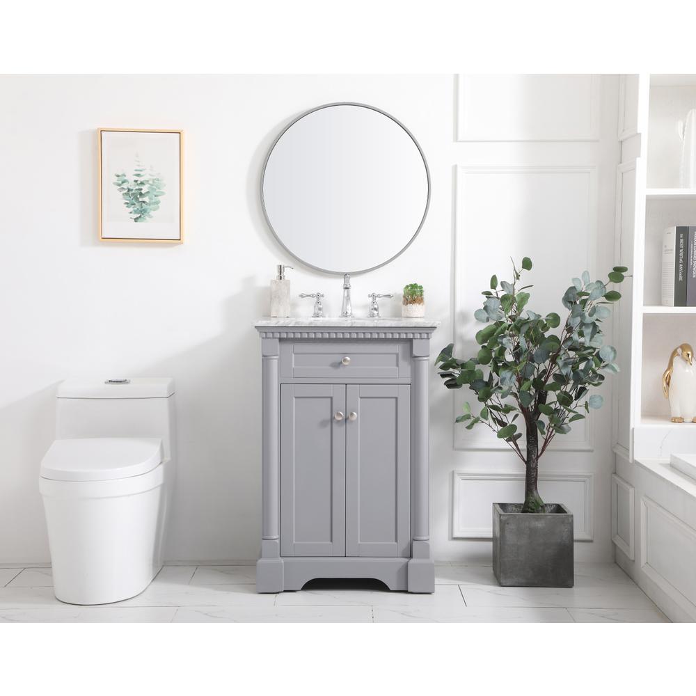 24 Inch Single Bathroom Vanity In  Grey. Picture 4