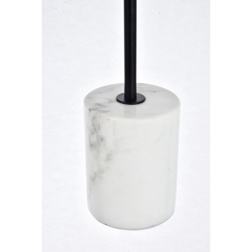 Eclipse 1 Light Black Table Lamp With Frosted White Glass. Picture 5