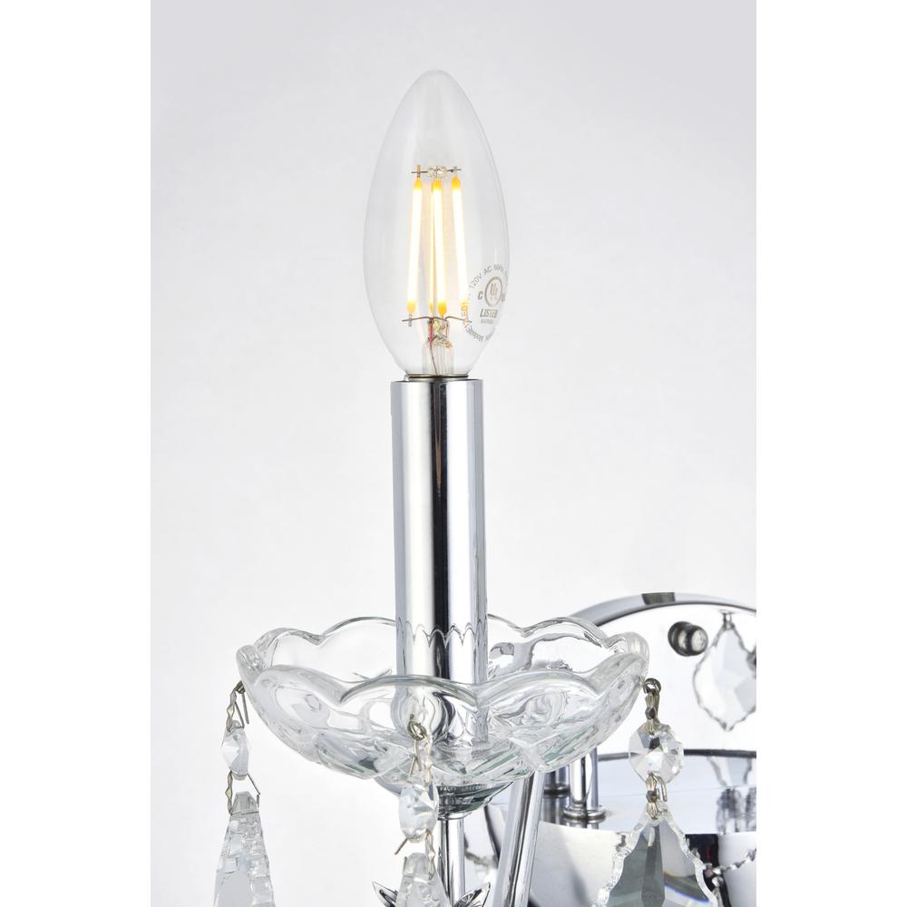 St. Francis 2 Light Chrome Wall Sconce Clear Royal Cut Crystal. Picture 3