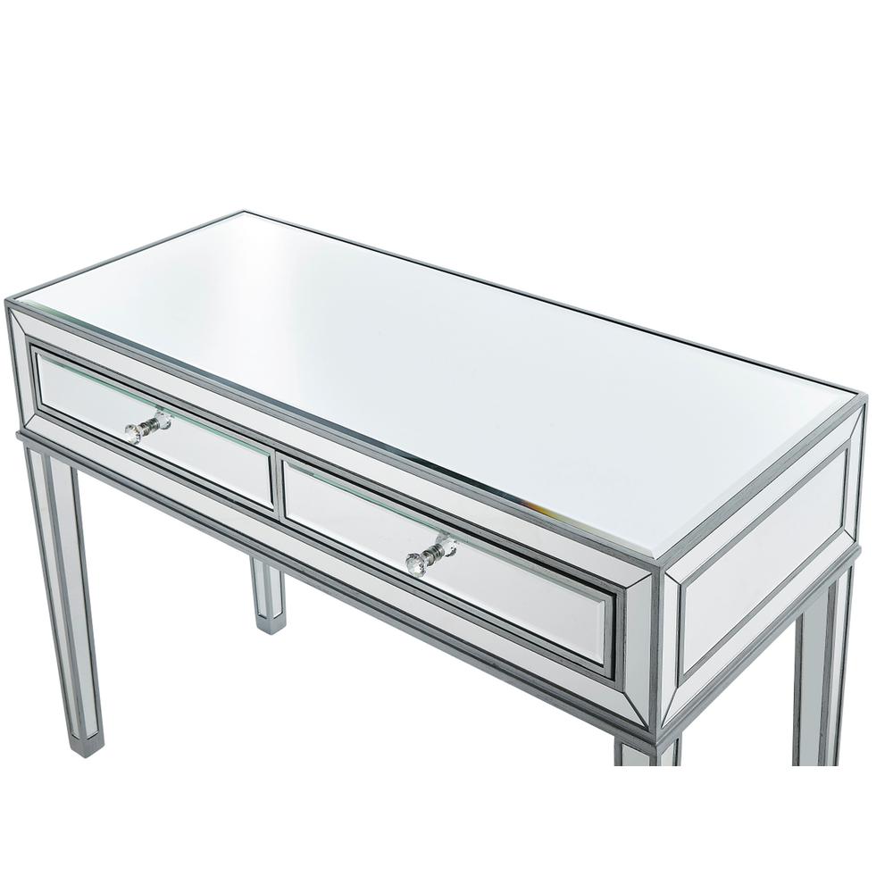 Desk 42In. W X 18In. D X 30In. H In Antique Silver Paint. Picture 7