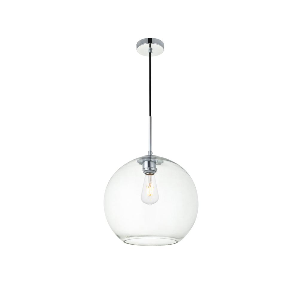 Baxter 1 Light Chrome Pendant With Clear Glass. Picture 2