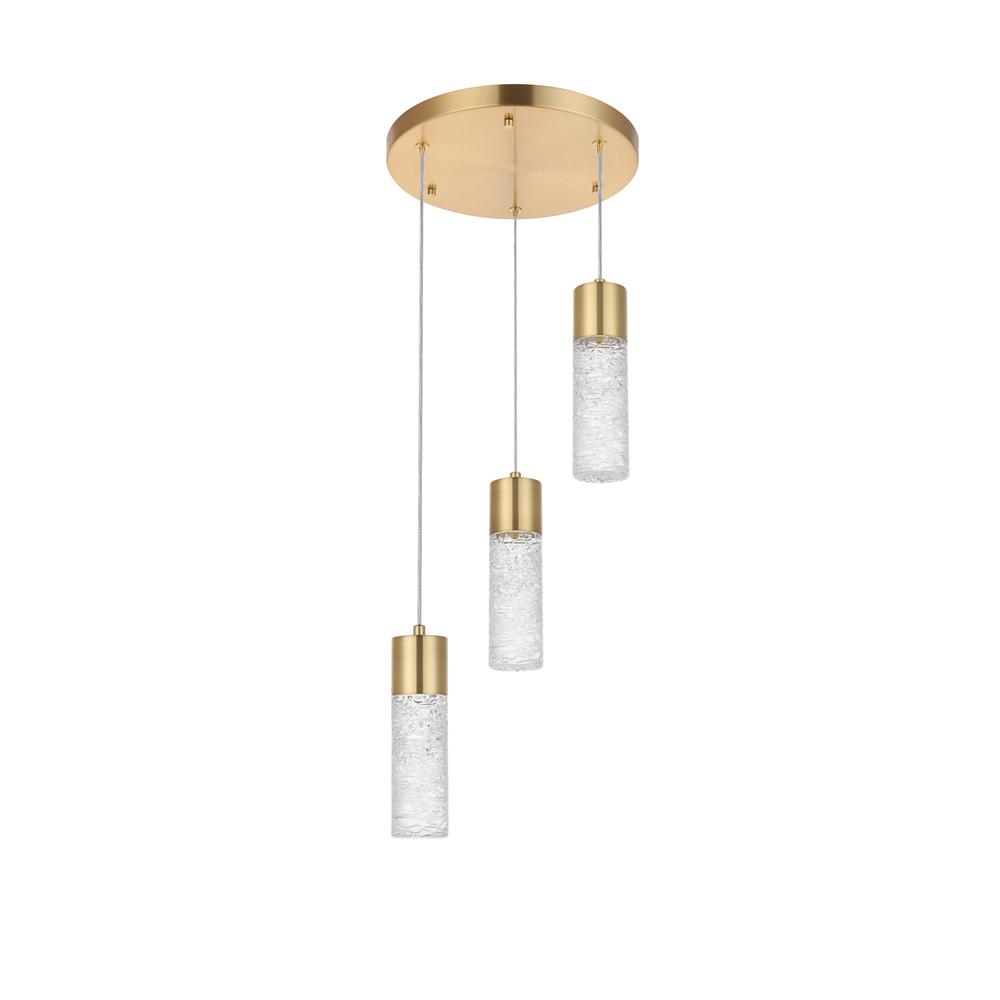 Constellation 3 Light Gold Led Pendant. Picture 4