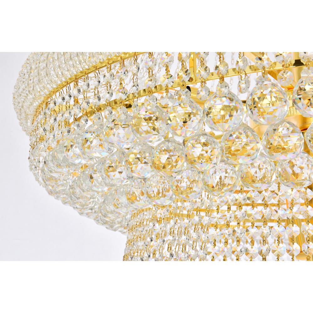 Primo 48 Light Gold Chandelier Clear Royal Cut Crystal. Picture 5