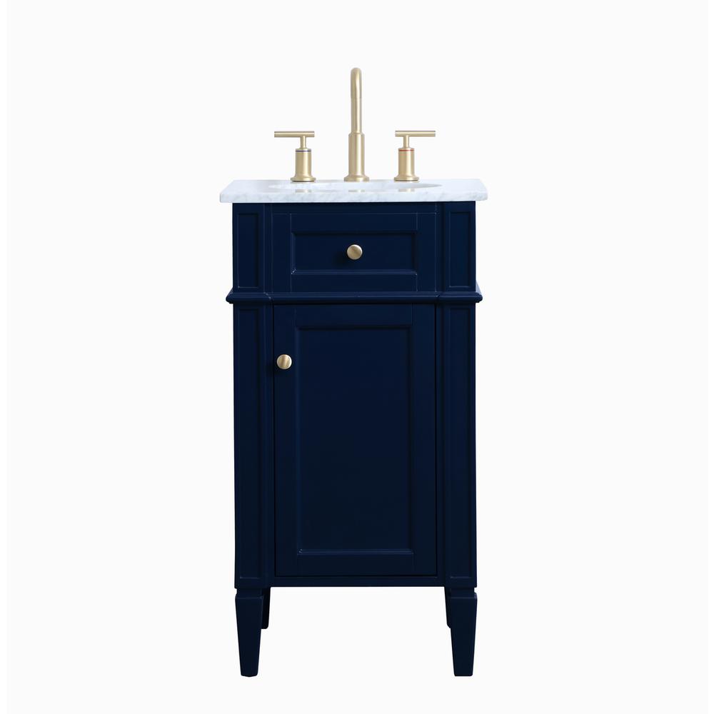 18 Inch Single Bathroom Vanity In Blue. Picture 1