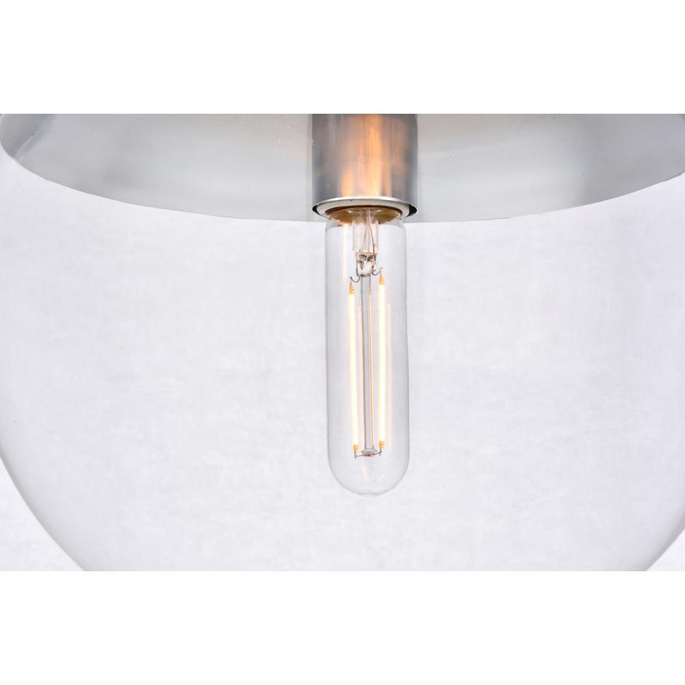 Eclipse 1 Light Chrome Pendant With Clear Glass. Picture 5