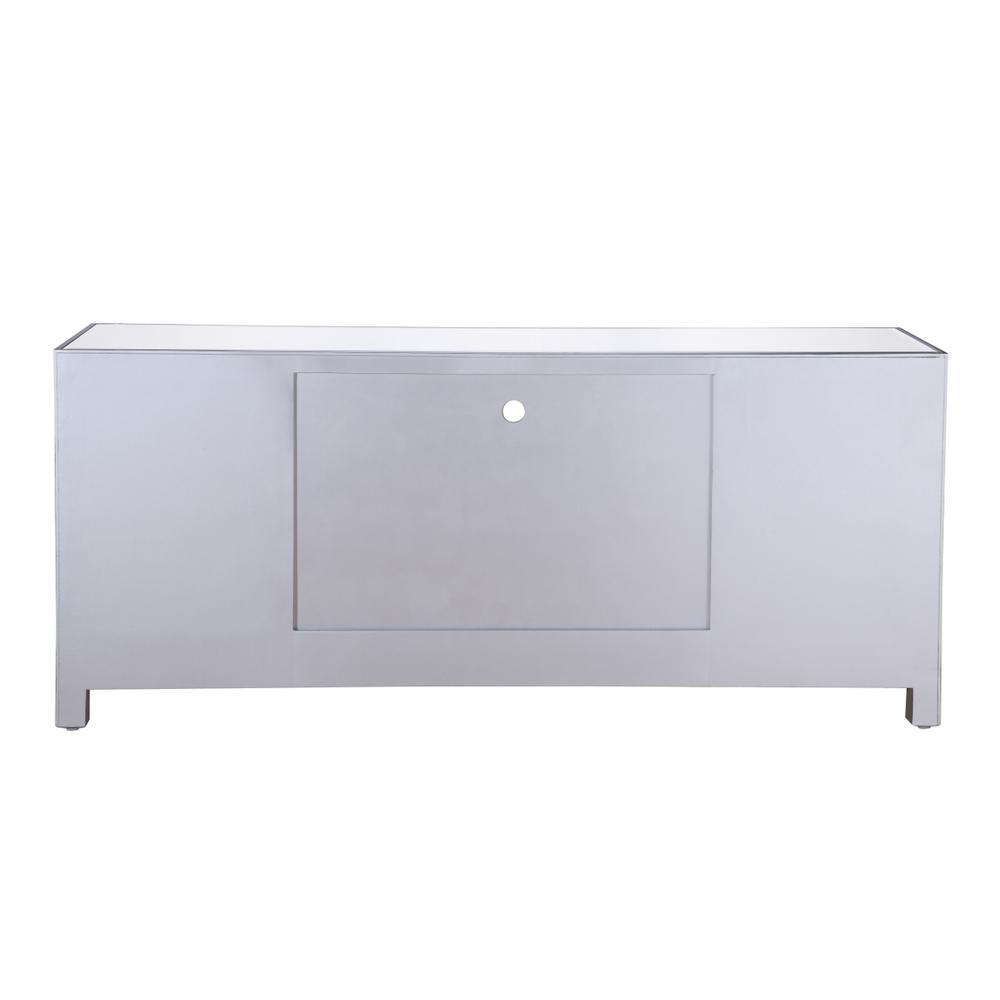60 In. Mirrored Tv Stand In Antique Silver. Picture 9