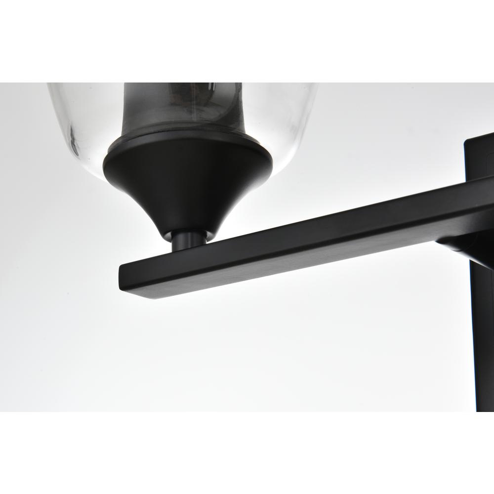 Harris 2 Light Black And Clear Bath Sconce. Picture 6