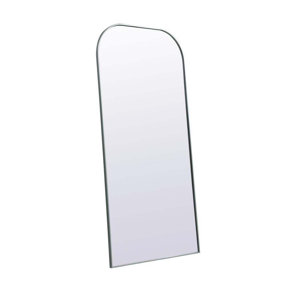 Metal Frame Arch Full Length Mirror 35X72 Inch In Silver. Picture 6
