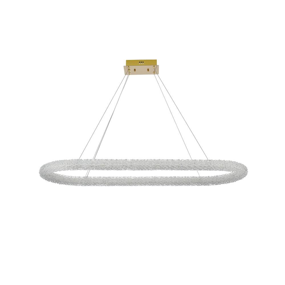 Bowen 51 Inch Adjustable Led Chandelier In Satin Gold. Picture 8