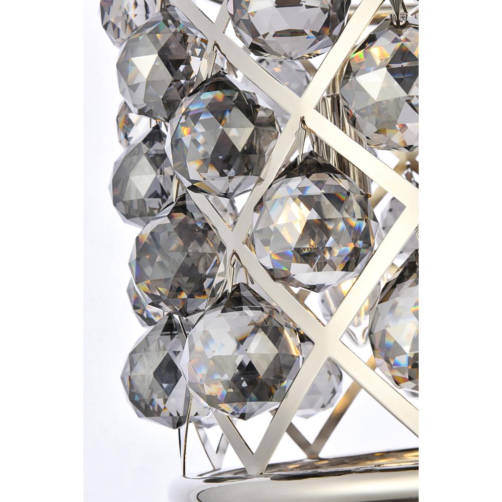 Madison 4 Light Polished Nickel Pendant Silver Shade (Grey) Royal Cut Crystal. Picture 4