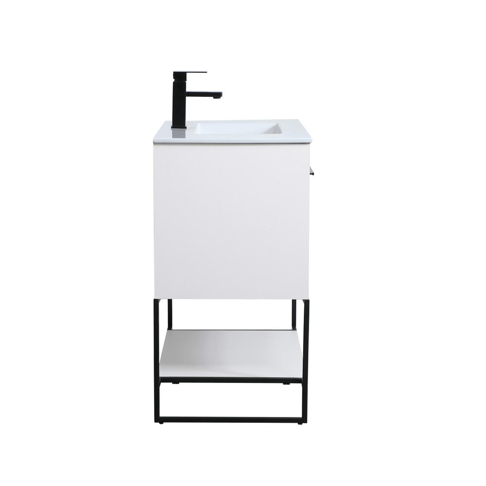 36 Inch  Single Bathroom Vanity In White. Picture 13