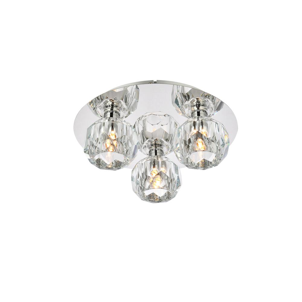 Graham 3 Light Ceiling Lamp In Chrome. Picture 2