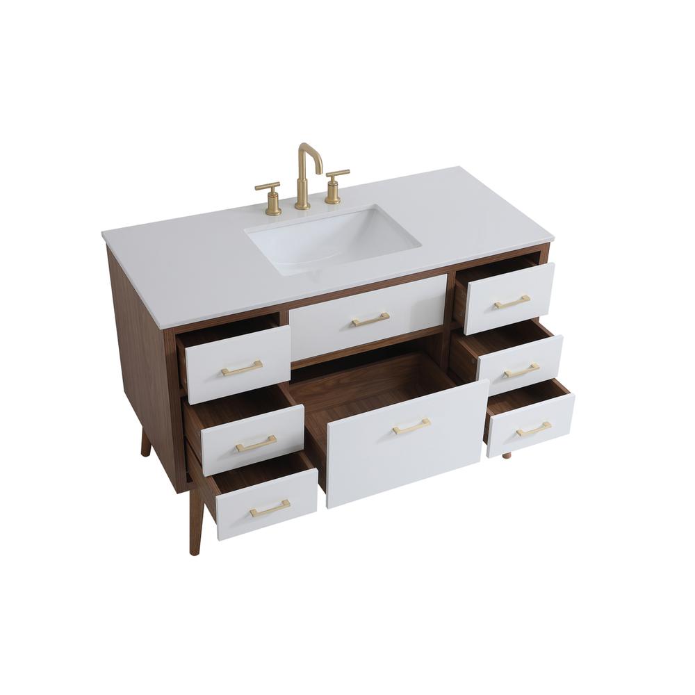 48 Inch Bathroom Vanity In White. Picture 9