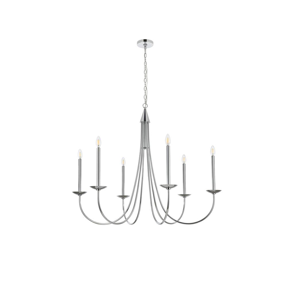 Cohen 42 Inch Chandelier In Chrome. Picture 6