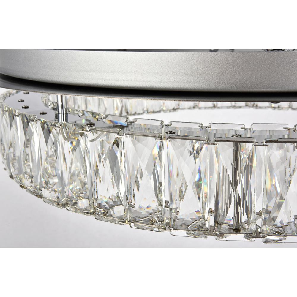 Monroe Led Light Chrome Flush Mount Clear Royal Cut Crystal. Picture 3