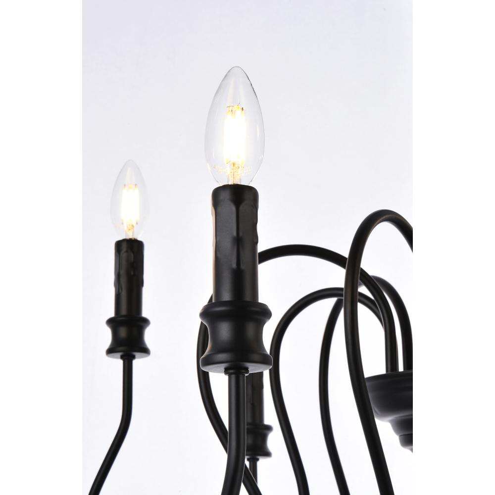 Flynx 9 Lights Pendant In Black. Picture 4