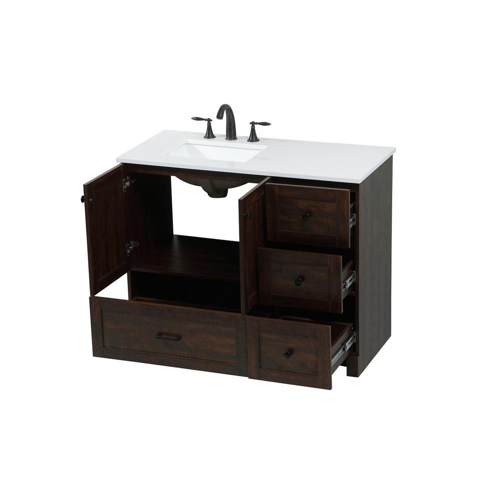 42 Inch Single Bathroom Vanity In Expresso. Picture 9