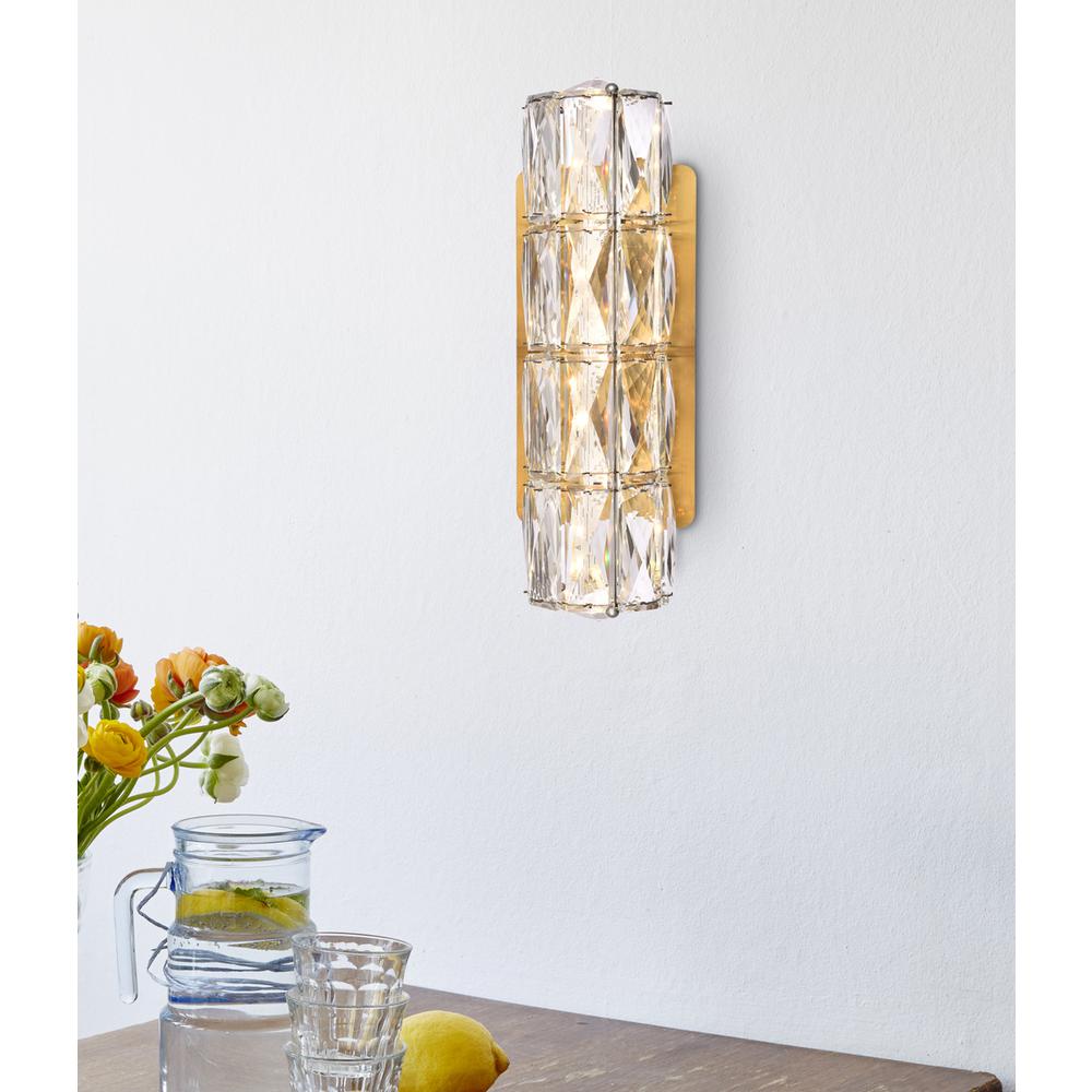 Valetta 12 Inch Led Linear Wall Sconce In Gold. Picture 8