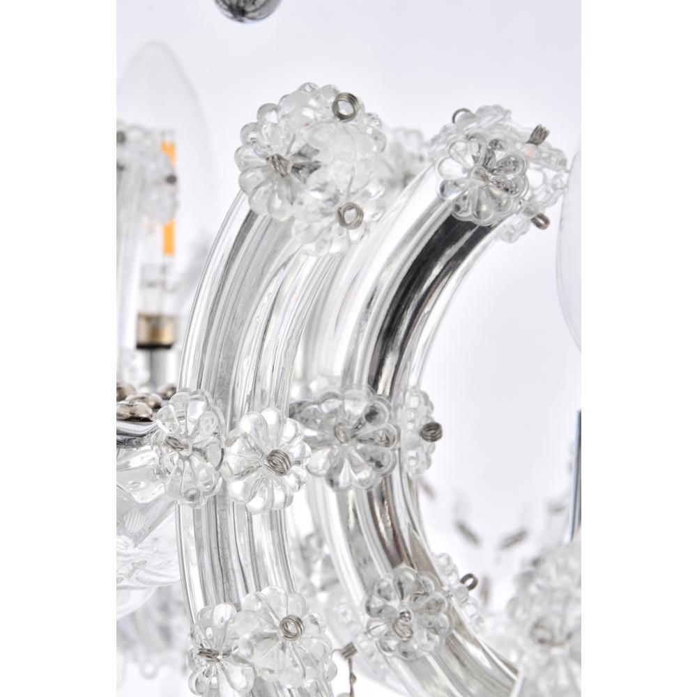 Maria Theresa 4 Light Chrome Flush Mount Clear Royal Cut Crystal. Picture 5
