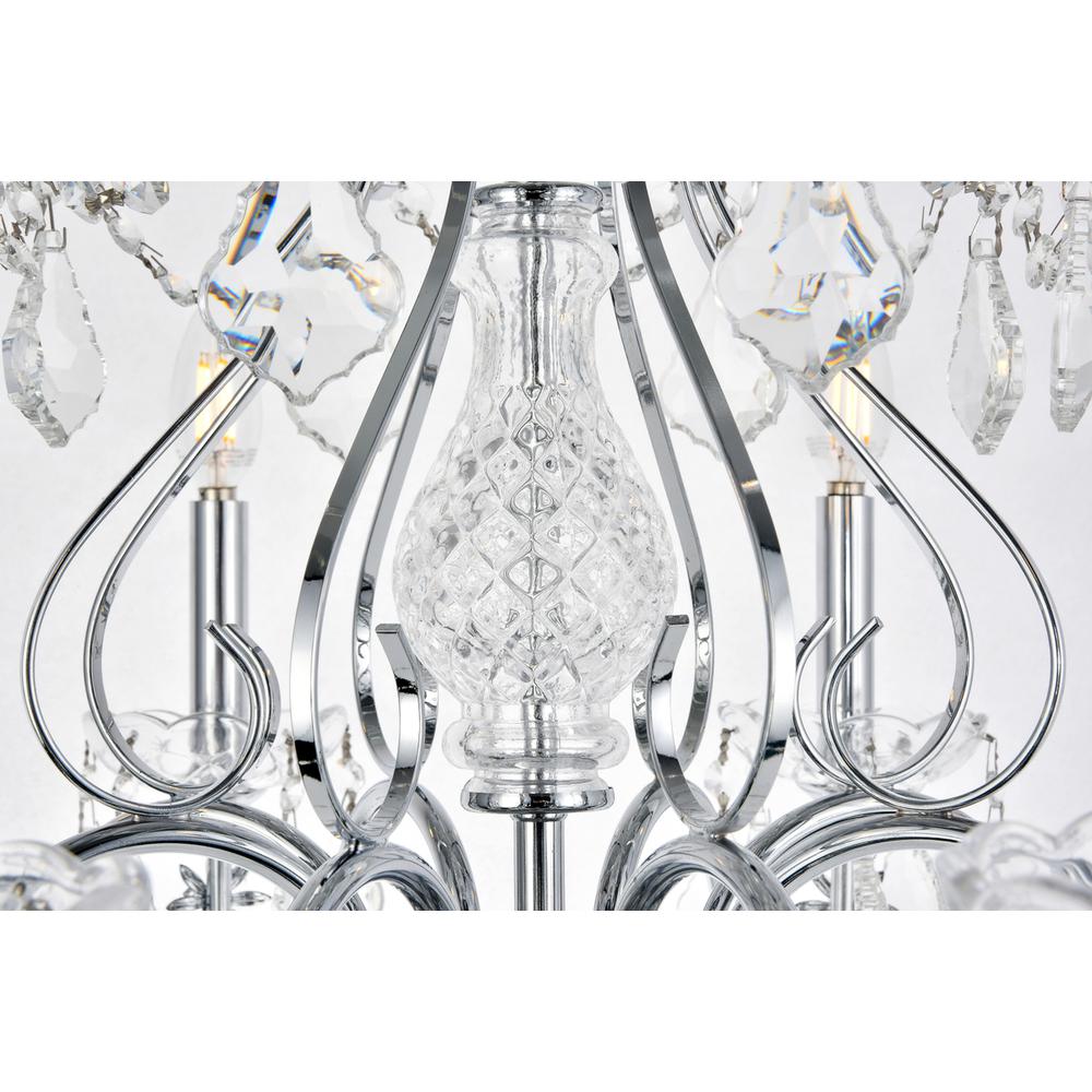 St. Francis 8 Light Chrome Chandelier Clear Royal Cut Crystal. Picture 4