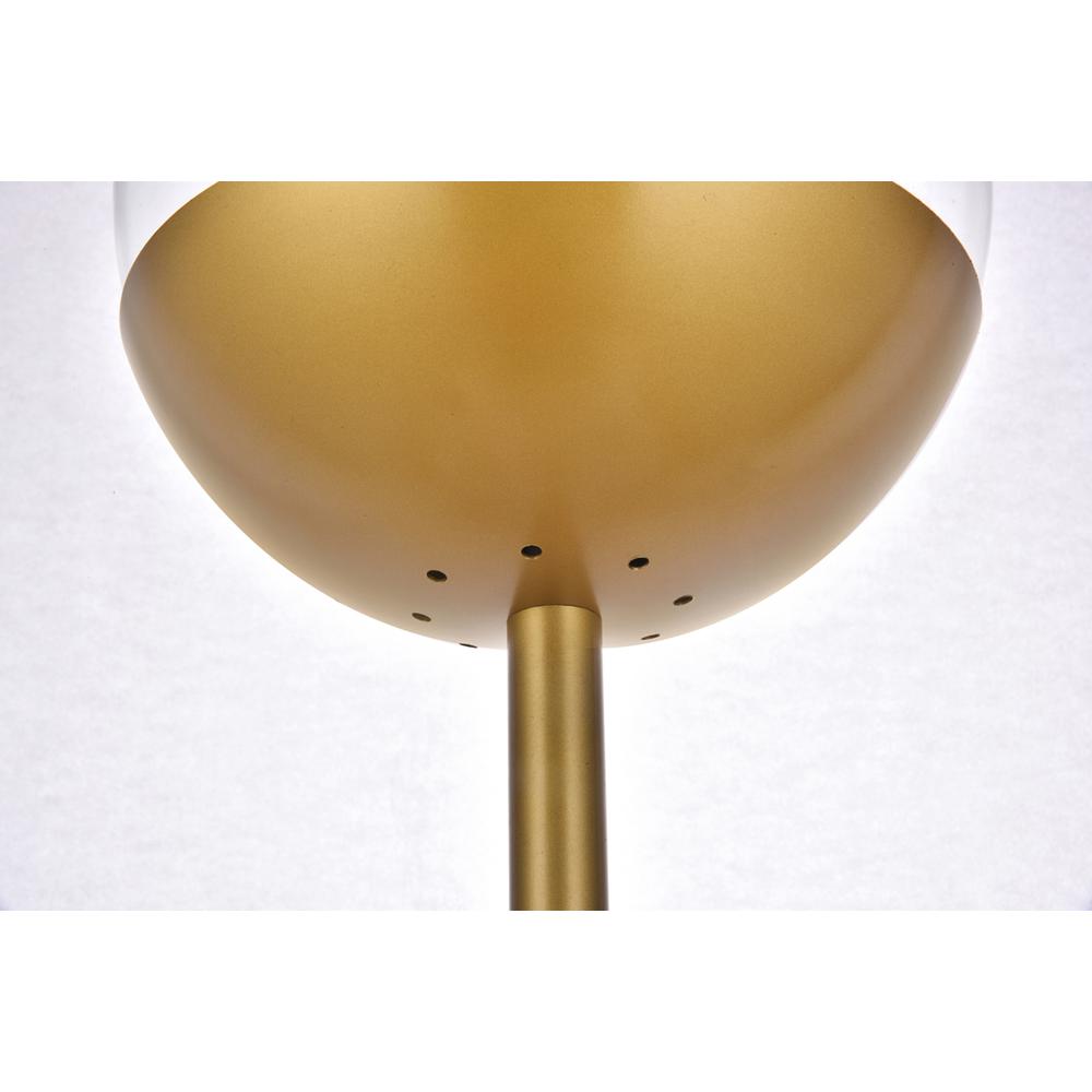 Eclipse 1 Light Brass Floor Lamp With Clear Glass. Picture 4