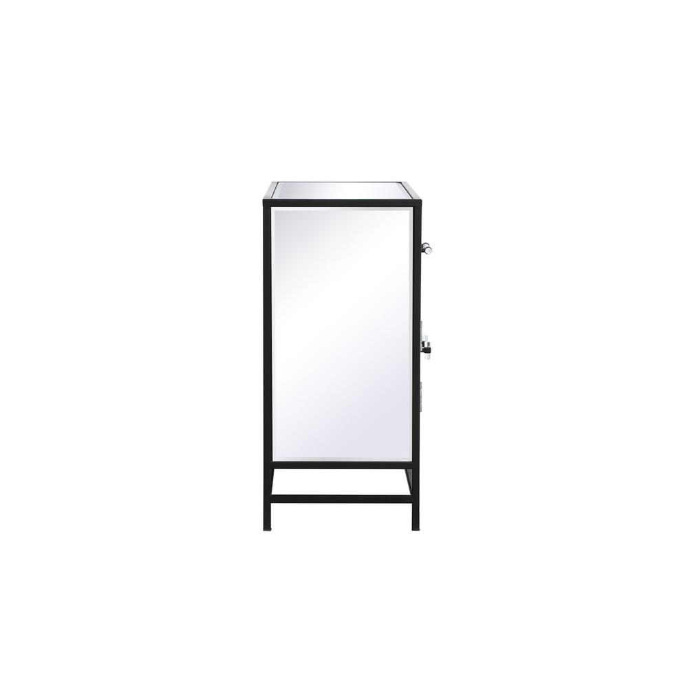 James 28.5 In. Mirrored Cabinet In Black. Picture 9