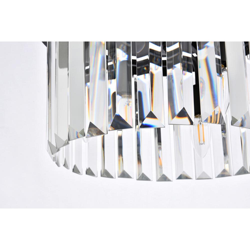 Sydney 3 Light Matte Black Pendant Clear Royal Cut Crystal. Picture 3