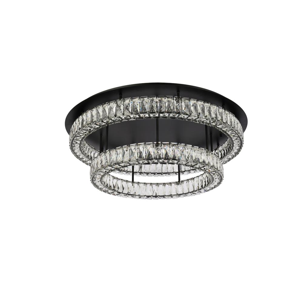Monroe 33 Inch Led Double Flush Mount In Black. Picture 6