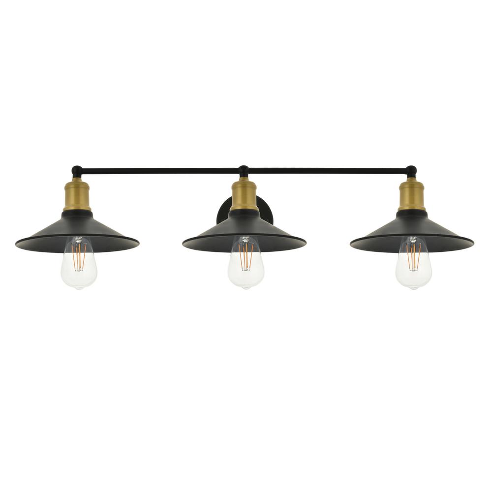 Etude 3 Light Brass And Black Wall Sconce. Picture 4