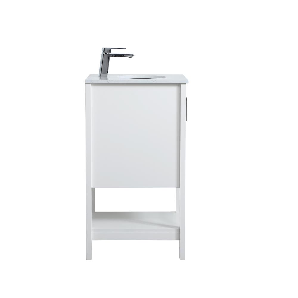 18 Inch Single Bathroom Vanity In White. Picture 13