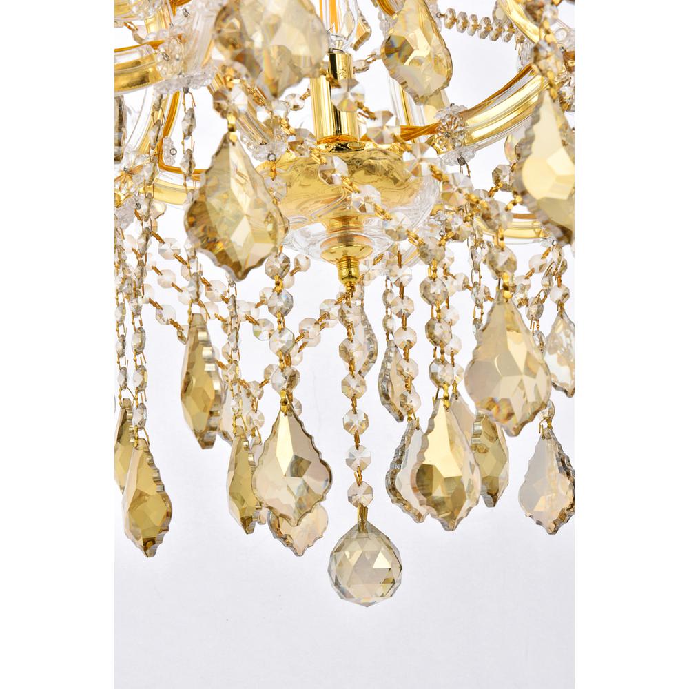 Maria Theresa 13 Light Gold Chandelier Golden Teak (Smoky) Royal Cut Crystal. Picture 3