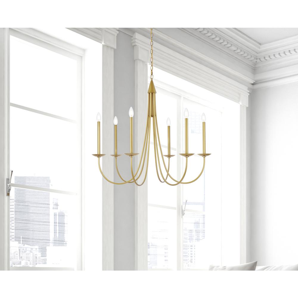 Cohen 36 Inch Pendant In Brass. Picture 7