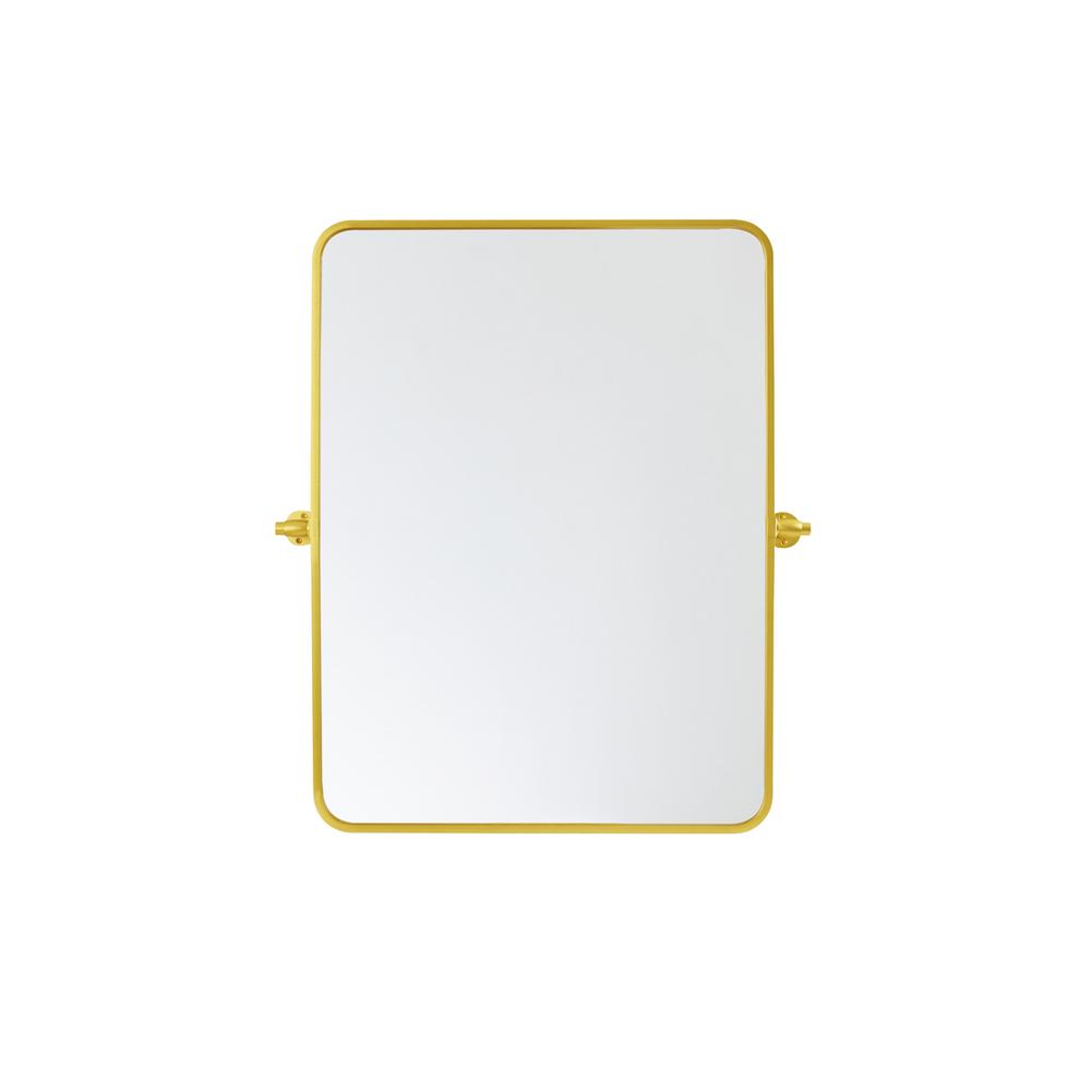 Soft Corner Pivot Mirror 24X32 Inch In Gold. Picture 1