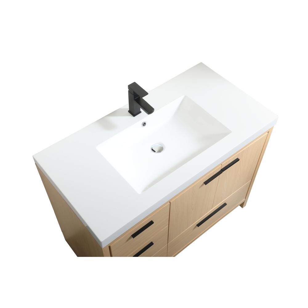 42 Inch Single Bathroom Vanity In Maple. Picture 10
