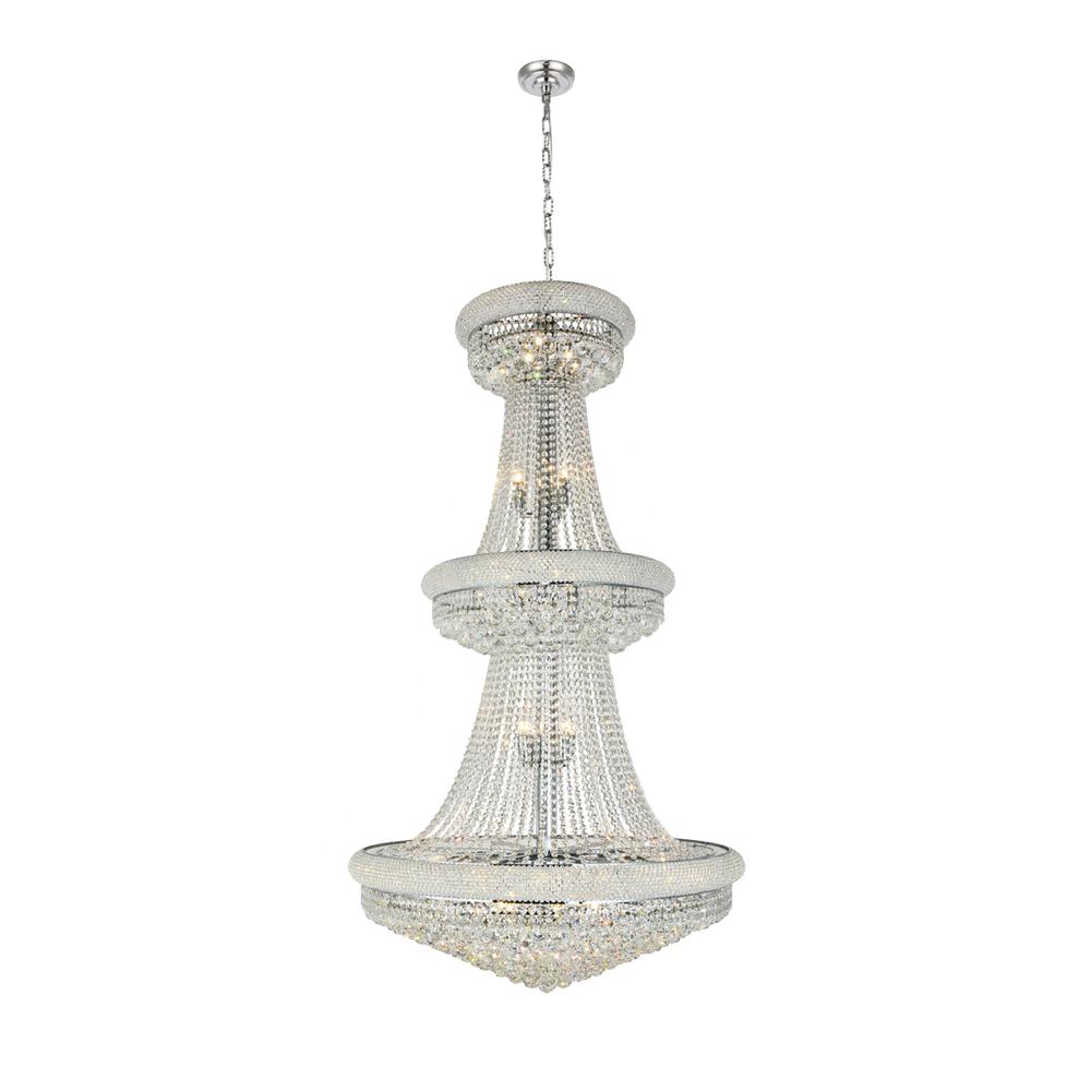 Primo 32 Light Chrome Chandelier Clear Royal Cut Crystal. Picture 1