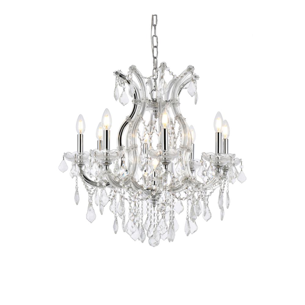 Maria Theresa 9 Light Chrome Chandelier Clear Royal Cut Crystal. Picture 2
