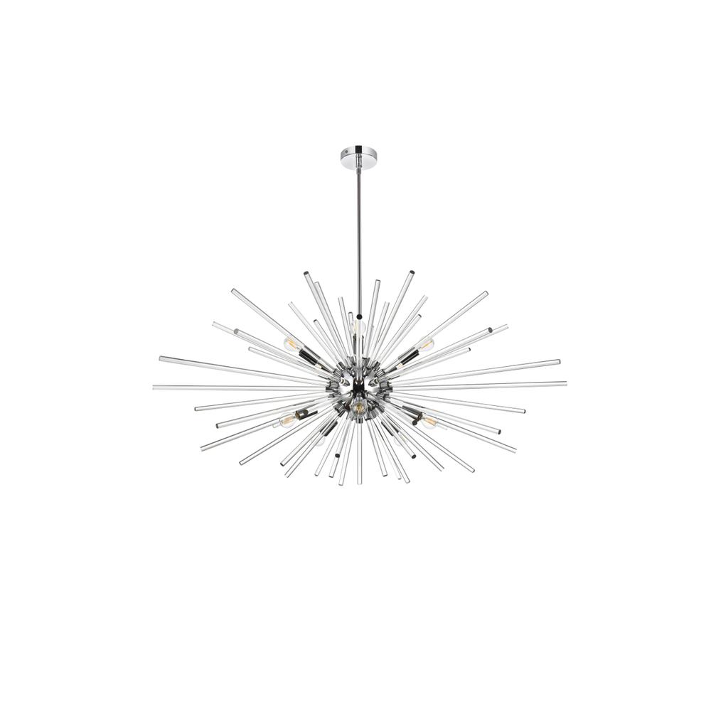 Sienna 46 Inch Crystal Rod Pendant In Chrome. Picture 6