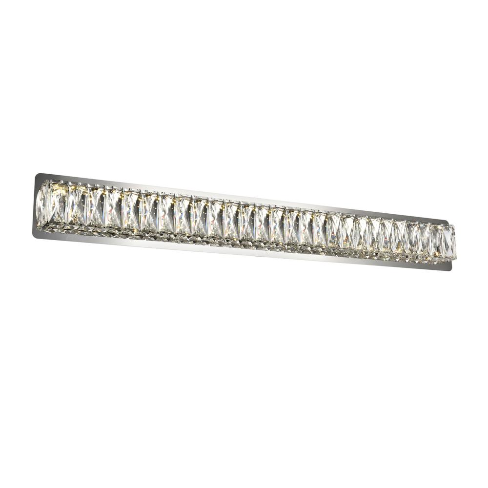 Monroe Integrated Led Chip Light Chrome Wall Sconce Clear Royal Cut Crystal. Picture 2